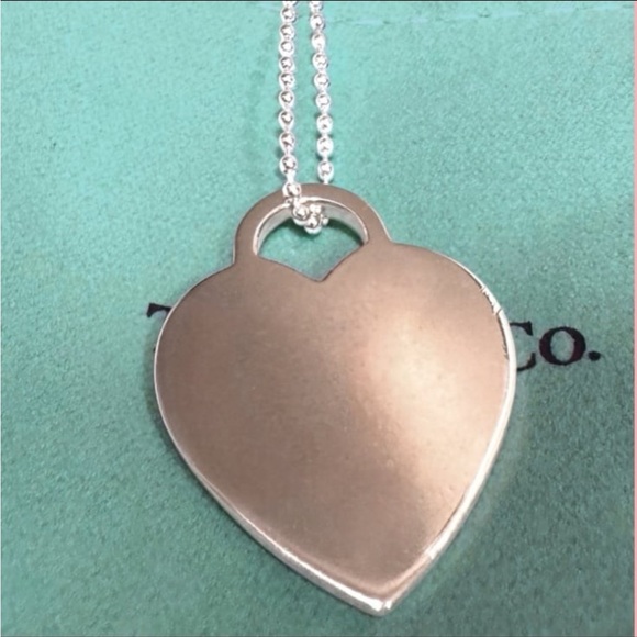 Tiffany & Co. Vintage 925 Sterling Silver Med Return To Tiffany Heart Necklace - Picture 2 of 5